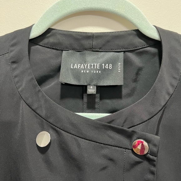Lafayette 148 Black Swing Jacket Size 6 Petite - Picture 3 of 10
